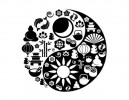 STAR178 4.5" "Yin Yang Symbols" Sticker