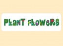 JR437 Starshine Arts"Plant Flowers" Mini Bumper Sticker