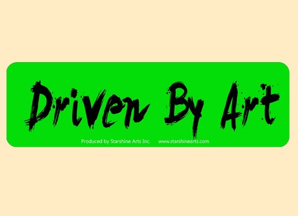 PC402 Starshine Arts "Driven By Art" Bumper Sticker