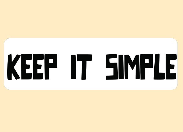 PC432 Starshine Arts "Keep It Simple" Bumper Sticker