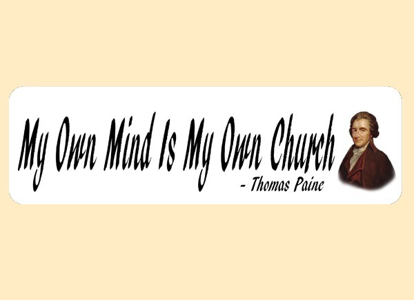 PC433 Starshine Arts "My Own Mind Is My Church" Bumper Sticker