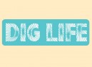 JR474 Starshine Arts"Dig Life" Mini Bumper Sticker