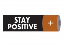 JR479 Starshine Arts"Stay Positive" Mini Bumper Sticker