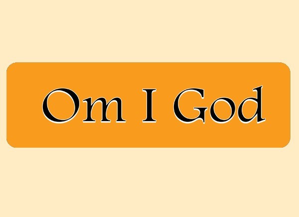 JR485 Starshine Arts"Om I God" Mini Bumper Sticker