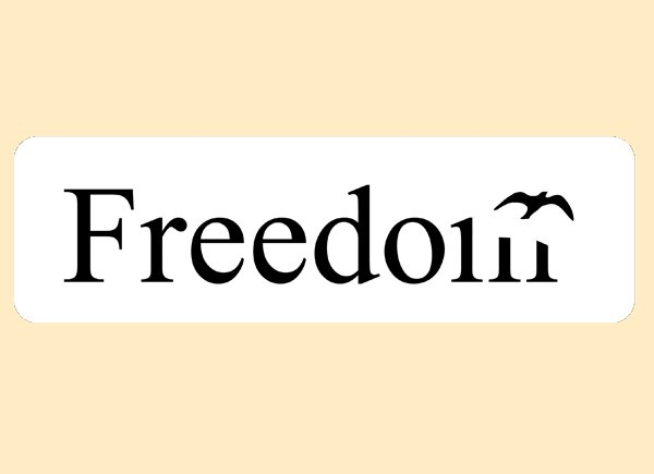 JR495 Starshine Arts"Freedom Bird" Mini Bumper Sticker