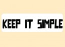 JR505 Starshine Arts"Keep It Simple" Mini Bumper Sticker