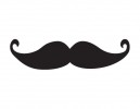 JR507 Starshine Arts"Mustache" Mini Bumper Sticker
