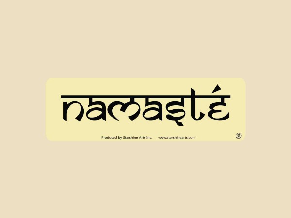 JR519 Starshine Arts"Namaste" Mini Bumper Sticker