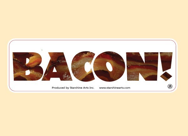 JR534 Starshine Arts "Bacon" Mini Bumper Sticker