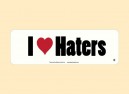 JR549 Starshine Arts "I Heart Haters" Mini Bumper Sticker