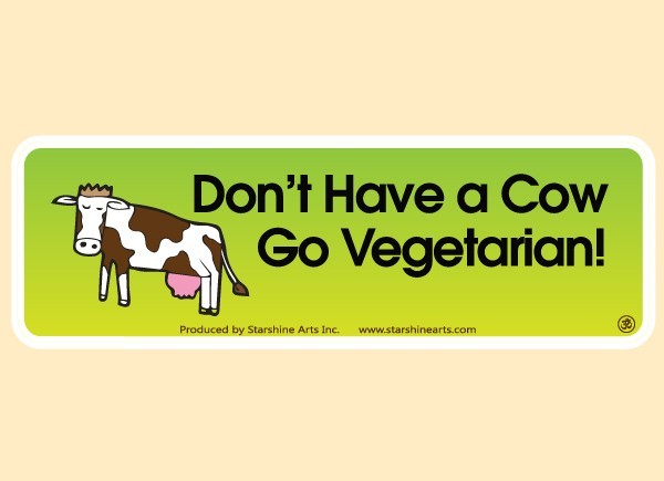 JR572 Starshine Arts "Don't Have A Cow" Mini Bumper Sticker