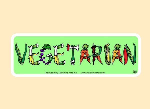 PC485 Starshine Arts "Vegetarian Veggies" Bumper Sticker