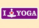 PC498 Starshine Arts "I Heart Yoga" Bumper Sticker