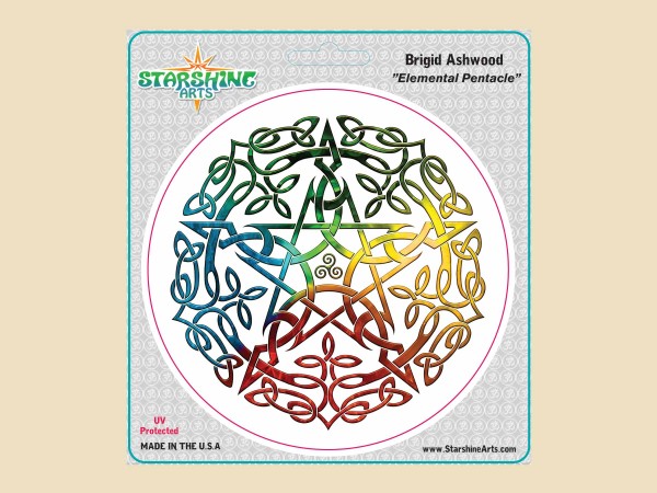 STAR211  Brigid Ashwood "Elemental  Pentacle" Sticker