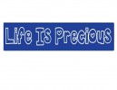 JR589 Starshine Arts "Life Is Precious" Mini Bumper Sticker