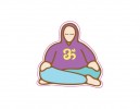 SKY945 Starshine Arts 3" Meditating Man"  Sticker