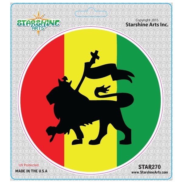 Star 270 Starshine Arts "Rasta Lion Flag" Sticker
