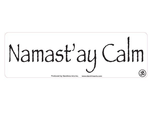 JR598 Starshine Arts "Namastay Calm" Mini Bumper Sticker