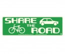 JR611 Starshine Arts "Share The Road" Mini Bumper Sticker