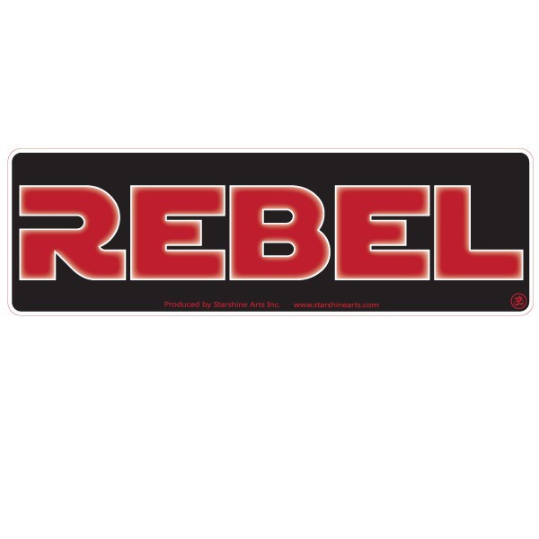 JR615 Starshine Arts "Rebel" Mini Bumper Sticker