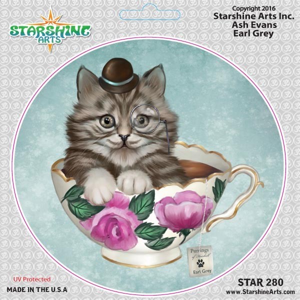 STAR280 4.5" "Earl Grey Cat" Sticker