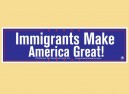 JR624 Starshine Arts "Immigrants Make America" Mini Bumper Sticker