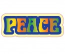 JR642  Starshine Arts "Peace" Mini Bumper Sticker