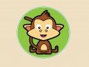 SKY952 Starshine Arts 3" Monkey"  Sticker