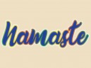 JR646  Starshine Arts "Namaste"  Mini Bumper Sticker