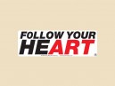 JR626  Starshine Arts "Follow Your Heart"  Mini Bumper Sticker