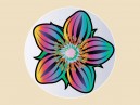 SKY961 Starshine Arts 3" Rainbow Flower"  Sticker