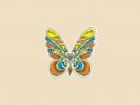 SKY973 Starshine Arts 3" "70s Butterfly"  Sticker