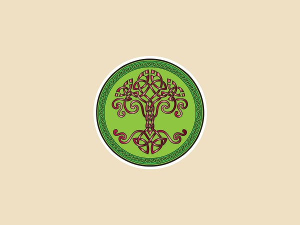 SKY985 Starshine Arts 3" "Celtic Tree"  Sticker