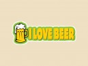 JR660  Starshine Arts "I Love Beer" Mini Bumper Sticker