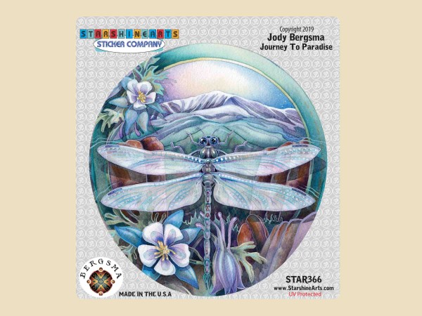 STAR366  Bergsma Gallery "Journey To Paradise" Sticker