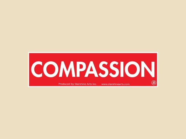 JR687  Starshine Arts "Compassion"  Mini Bumper Sticker