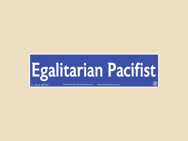 JR707  Starshine Arts "Egalitarian"  Mini Bumper Sticker