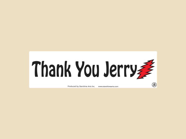 JR711  Starshine Arts "Thank You Jerry"  Mini Bumper Sticker