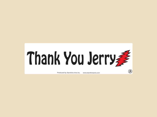 PC639 Starshine Arts "Thank You Jerry" Bumper Sticker