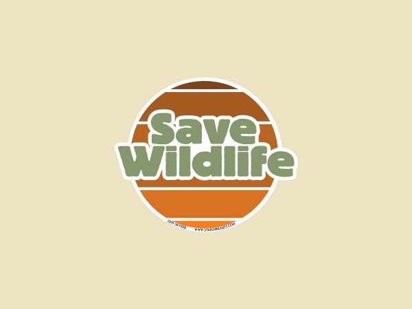 SKY1018 Starshine Arts 3" "Save Wildlife"  Sticker