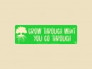 JR841 Starshine Arts "Grow Through Go Through" Mini Bumper Laptop Sticker