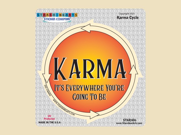 STAR406 4.5" "Karma Cycle" Sticker