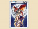 STAR465 4.5" Dragon Moon Fairy" Sticker