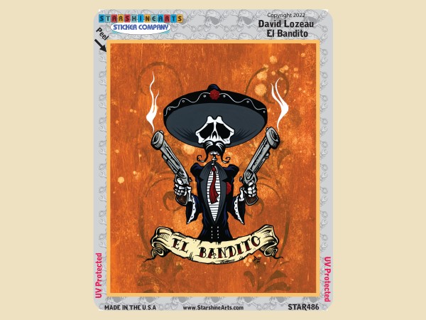 STAR486 4.75" x 3.75" "El Bandito" Sticker