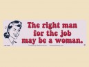 JR874 Starshine Arts "Right Man For The Job" Mini Bumper Sticker