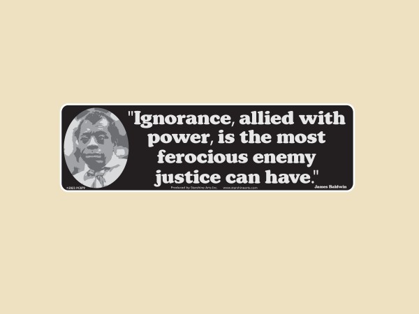 PC879 Starshine Arts "Ignorance Allied With Power" Bumper Laptop Sticker