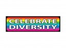 JR25 Starshine Arts "Celebrate Diversity" Mini Bumper Sticker