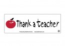 JR368 Starshine Arts "Thank a Teacher" Mini Bumper Sticker