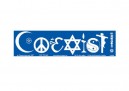 JR184 Peacemonger "Peace and Unity" Mini Bumper Sticker